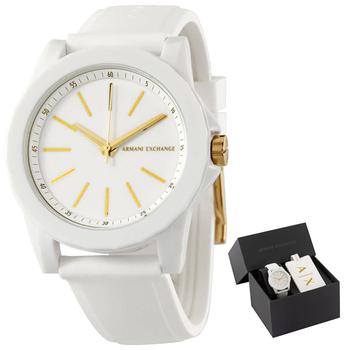 Armani Exchange | 石英白色表盘女士手表套装 AX7126商品图片,5.7折