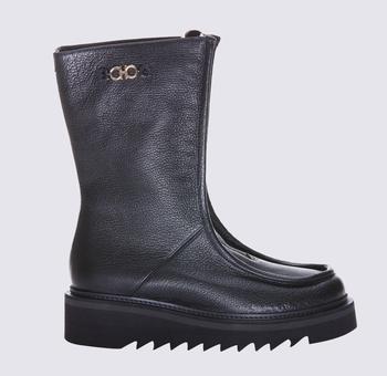 菲拉格慕鞋女靴, Salvatore Ferragamo | BLACK LEATHER BOOTS商品图片 7.4折