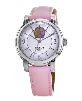 推荐Tissot T-Lady Lady Heart Mother of Pearl Dial Pink Leather Strap Women's Watch T050.207.16.117.00商品