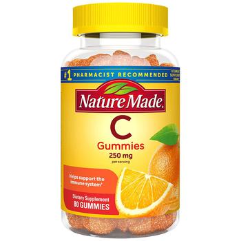 商品Nature Made | 维生素c软糖250毫克天然水果口味80颗,商家Walgreens,价格¥108图片