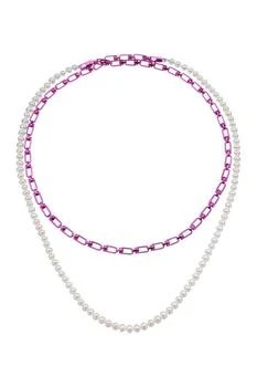 EÉRA | Eera 'reine' double necklace with pearls,商家Baltini,价格¥7387