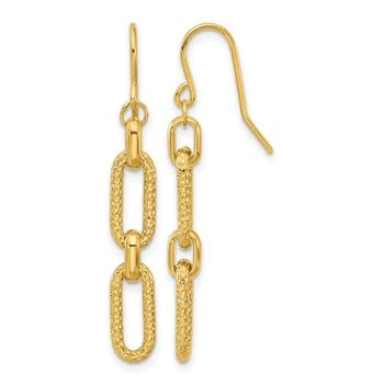 Diamond2Deal | 14K Yellow Gold Diamond-cut Link Drop Dangle Earrings,商家Premium Outlets,价格¥3892