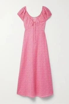 【net Sustain】sofia 花卉印花有机纯棉中长连衣裙,价格$238.40