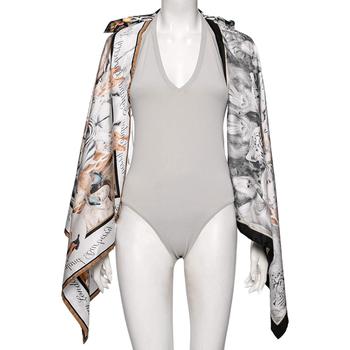 美国burberry, [二手商品] Burberry | Burberry Grey Animalia Printed Silk & Knit Bodysuit S商品图片 6.5折, 满1件减$100, 满减