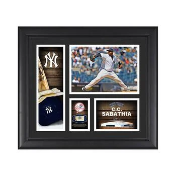 Fanatics Authentic | CC Sabathia New York Yankees Framed 15" x 17" Player Collage with a Piece of Game-Used Ball,商家Macy's,价格¥599
