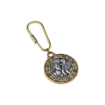 商品Symbols of Faith | 14K Gold-Dipped and Silver-Tone St. Christopher Key Fob,商家Macy's,价格¥344图片