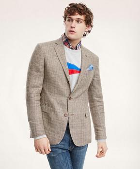 Brooks Brothers | Regent Regular-Fit Linen Windowpane Sport Coat商品图片,5折