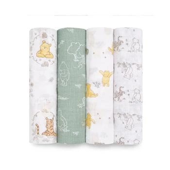 aden + anais | Baby Boys Winnie the Pooh Swaddle, Pack of 4 