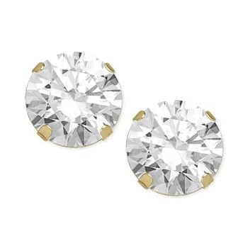 Macy's | Cubic Zirconia Round Stud Earrings in 14k Gold or 14k White Gold,商家Macy's,价格¥1116