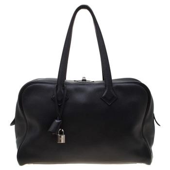 爱马仕女包怎么选, [二手商品] Hermes | Hermes Black Leather Victoria II Fourre Tout 35 Bag商品图片 5.5折, 满1件减$100, 满减