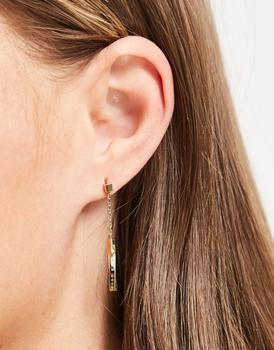 推荐BOSS signature drop earrings in gold商品