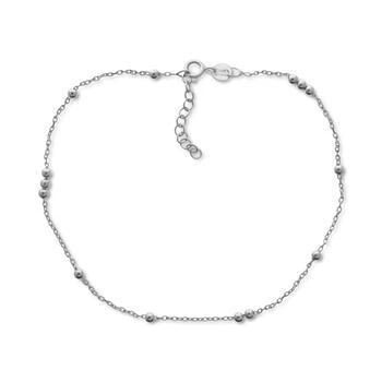 Giani Bernini | Polished Bead Ankle Bracelet in Sterling Silver,商家Macy's,价格¥259