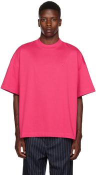 AMI | Pink Ami De Cœur T-Shirt商品图片,3折