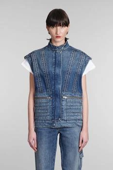 IRO | Odilae Denim Jackets In Blue Cotton,商家Italist,价格¥3871