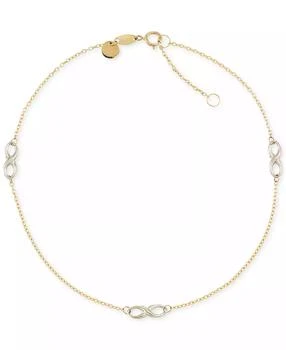 Macy's | Two-Tone Infinity Design Anklet in 14k Gold and 14k White Gold,商家Macy's,价格¥1800