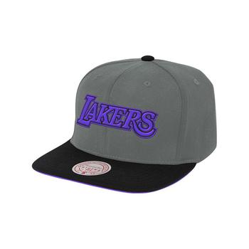 laker怎么样, Mitchell and Ness | Men's Gray and Purple Los Angeles Lakers Neon Lights Snapback Adjustable Hat商品图片 