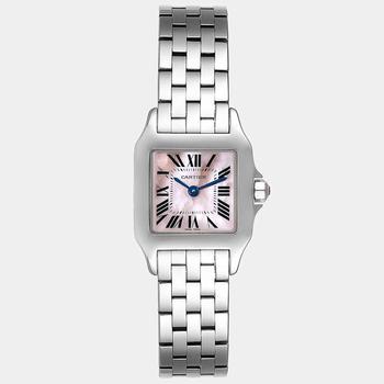 推荐Cartier MOP Stainless Steel Santos Demoiselle W25075Z5 Women's Wristwatch 20 mm商品