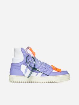 Off-White | 3.0 Off Court leather and canvas sneakers商品图片,