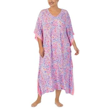 Ellen Tracy | Plus Size Printed Caftan Nightgown,商家Macy's,价格¥610