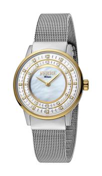 推荐Ferre Milano Ladies Silver Dial SS Mesh / GP Watch商品