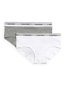 Calvin Klein | Girl's 2-Pack Logo Hipster Briefs,商家Saks OFF 5TH,价格¥104