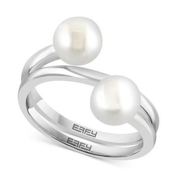 商品Effy | EFFY® Cultured Freshwater Pearl (7mm) Coil Ring in Sterling Silver,商家Macy's,价格¥837图片