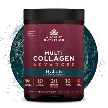 Ancient Nutrition | Multi Collagen Advanced Hydrate Fall '24 Catalog | Powder Mixed Berry (30 Servings),商家Ancient Nutrition,价格¥369