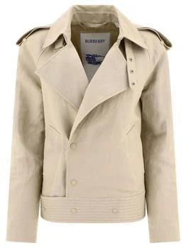 Burberry | Short Canvas Trench Coat Jackets Beige,商家Wanan Luxury,价格¥9390
