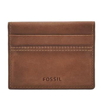 Fossil | Fossil Men's Taren Brown Leather Front Pocket Wallet Wallet商品图片,3.5折