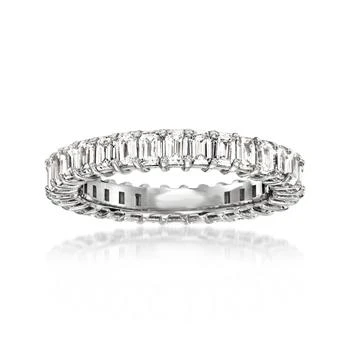 Ross-Simons | Ross-Simons Emerald-Cut Lab-Grown Diamond Eternity Band in 14kt White Gold,商家Premium Outlets,价格¥17902