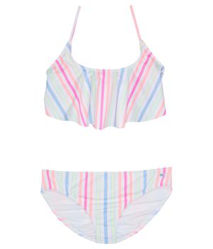 Vineyard Vines价格, Vineyard Vines | Stripe Flounce Bikini (Toddler/Little Kids/Big Kids)商品图片 7.4折