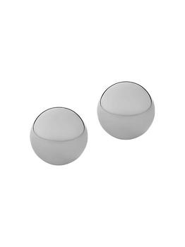 商品Oradina | 14K White Solid Gold Have A Ball Studs,商家Saks Fifth Avenue,价格¥716图片