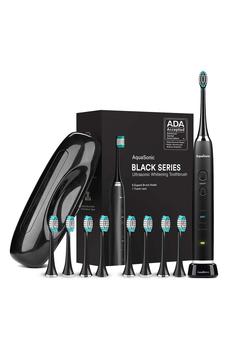 AquaSonic品牌, 商品Black Series Ultra Sonic Whitening ToothBrush with 8 DuPont Brush Heads & Travel Case, 价格¥293图片