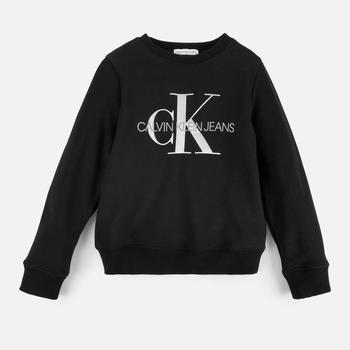 推荐Calvin Klein Kids' Monogram Logo Sweatshirt - CK Black商品