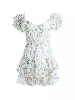 Alice + Olivia | Hartford Floral Eyelet Romper,商家Saks Fifth Avenue,价格¥1164