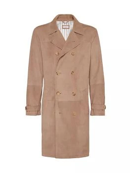 Brunello Cucinelli | Suede Trench Coat,商家Saks Fifth Avenue,价格¥73543