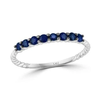 Macy's | Sapphire Stack Ring (1/3 ct. t.w.) in 14k White Gold,商家Macy's,价格¥4864