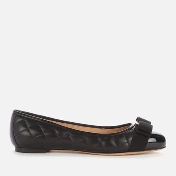 推荐Salvatore Ferragamo Women's Varina Quilted Leather Ballet Flats - Black商品