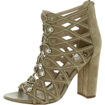 美国sam edelman拖鞋, Sam Edelman | Sam Edelman Womens Yeager Suede Block Heel Gladiator Sandals商品图片 0.9折