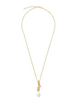 商品Missoma | Molten Pearl 18K Gold-Plate & Baroque Pearl Pendant Necklace,商家Saks Fifth Avenue,价格¥1393图片