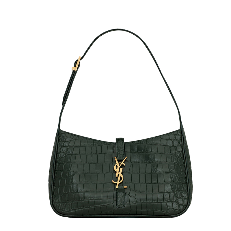 圣罗兰反转巴黎手提包, Yves Saint Laurent | SAINT LAURENT PARIS/圣罗兰 YSL 22春夏新款LE 5 À 7系列 女士深绿色鳄鱼压纹牛皮革标志金扣单肩手提腋下包商品图片 7.4折×额外9.5折, 包邮包税, 额外九五折