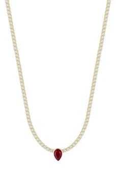 CHLOE AND MADISON | 14K Gold Plated Sterling Silver & CZ Tennis Choker Necklace,商家Nordstrom Rack,价格¥738
