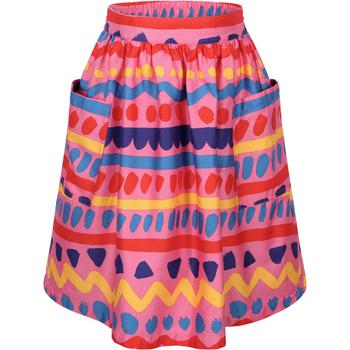 推荐Colorful geometric print midi skirt in pink商品