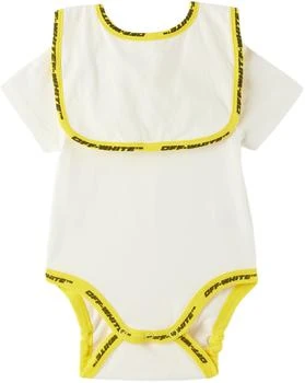 Off-White | Baby White Industrial Bodysuit & Bib Set,商家Ssense US,价格¥664