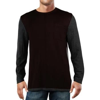 推荐DKNY Mens Colorblock Crew Neck Sweater商品