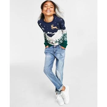 Charter Club | Holiday Lane Big Girls Snowy Landscape Crewneck Sweater, Created for Macy's 5折