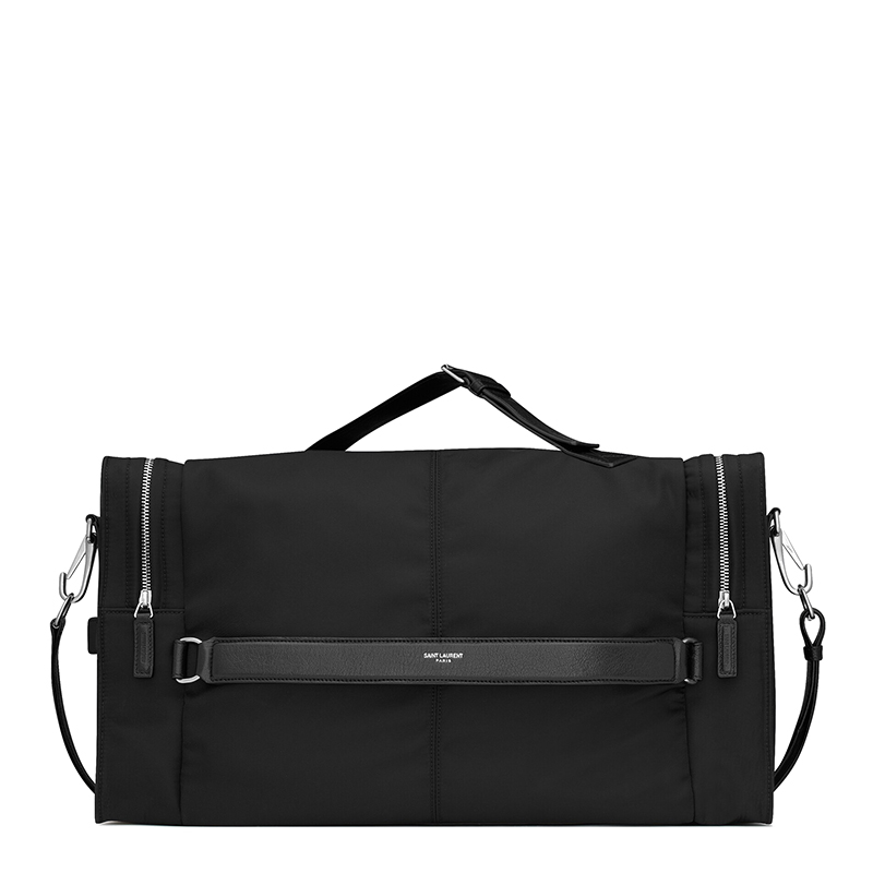 圣罗兰反转巴黎手提包, Yves Saint Laurent | SAINT LAURENT PARIS/圣罗兰 YSL 22春夏新款 男士黑色尼龙银扣手提旅行包商品图片 7.5折×额外9.5折, 包邮包税, 额外九五折
