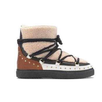 INUIKII | INUIKII Sneaker Curly Rock WEDGE Cream Boots商品图片,满$200享9折, 满折