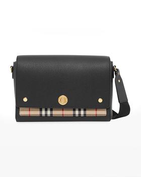 burberry包, Burberry | Note Medium Leather & Vintage Check Crossbody Bag商品图片 