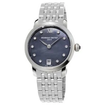 推荐Women's Swiss Slimline Diamond (1/20 ct. t.w.) Stainless Steel Bracelet Watch 30mm商品